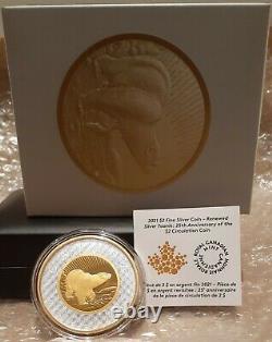 2021 Renouvelé Tonie Polar Bear Masters Club 2 2oz Pure Silver Proof Coin Canada