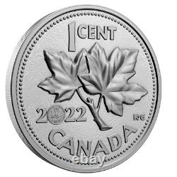 2022 1 Cent 10ème Anniversaire Du Dernier Penny Pure Silver 5-kilo Coin