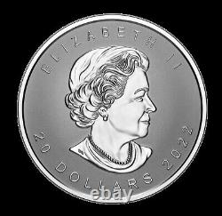 2022 1 Oz Uhr Proof Silver Maple Leaf Coin, Ultra-haut Relief Sml Canada-rcm
