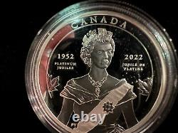 2022 2-coin 1oz Silver Proof Set. Le Canada Et Les U.k. Le Platinum Royal Jubille