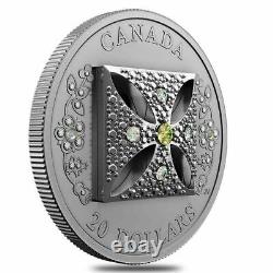 2022 Canada 1 Oz Pièce D'argent 20 $ Sa Majesty Queen Elizabeth II Diamond Diadem