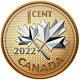 2022 Canada 1c Farewell À La Penny 5oz. 9999 Pure Argent Pièce Jouée En Or