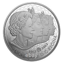 2022 Canada 50 $ Qeii Queen Elizabeth II Coronation 5oz. 9999 Pièce En Argent Pur