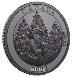 2022 Canada 50 $ Santa Magic Of The Saison Glow-inthe-dark. 9999 Pièces D'argent De 3 Oz