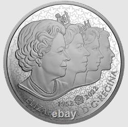 2022 Canada Célébration du couronnement de la Reine Elizabeth II 5 oz d'argent pur 50 $