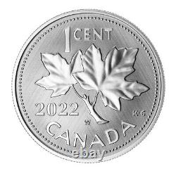 2022 Canada Pièce D'argent D'un Centime Adieu Au Penny W Mint Mark
