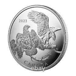 2023 30 $ La pièce en argent pur de l'aigle chauve frappant de la Monnaie royale canadienne