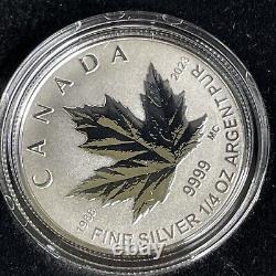 2023 35e anniversaire de l'érable argenté du Canada Ensemble de pièces en argent fractionnaire Proof PF 5-Coin