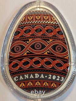 2023 Canada 1 Oz Argent Fin Pysanka (ukrainien Traditionnel) Pièce D'oeuf De Pâques