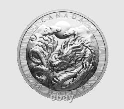 2024 Année du Dragon au Canada R&D Pièce en argent pur à 99,99% à deux faces EHR de 50 $