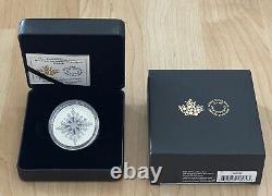 2024 Canada Saphir Jubilé Flocon de neige Broche 1 oz Argent Mat Preuve Boîte COA Nouveau