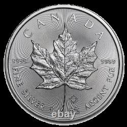 25 X 2020 1 Oz D'argent Feuille D'érable Canadienne Bullion Coin En Tube (uk Vendeur)