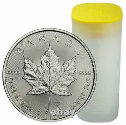 25 X 2020 1 Oz D'argent Feuille D'érable Canadienne Bullion Coin En Tube (uk Vendeur)