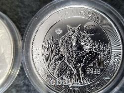 2oz Canada 2021 Pièce d'argent de loup-garou et 1oz Germania 2022 Valkyries