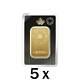 5 X 1 Oz 2018 Gold Bar Rcm. 9999 Or Nouveau Design Assay Monnaie Royale Canadienne -royal