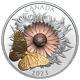 5 Oz 2023 La Monarque Et La Fleur Pièce D'argent De La Monnaie Royale Canadienne