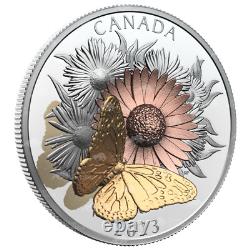 5 oz 2023 La Monarque et La Fleur Pièce d'argent de la Monnaie royale canadienne