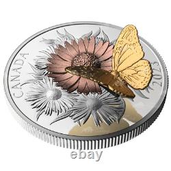 5 oz 2023 La Monarque et La Fleur Pièce d'argent de la Monnaie royale canadienne