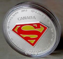 75e Monnaie Royale Canadienne Anni 1 Oz 20 $ Superman Pièce En Argent Fin S-bouclier 2013