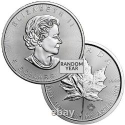 Année Aléatoire 5 $ Silver Canadian Maple Leaf 1 Oz Bu