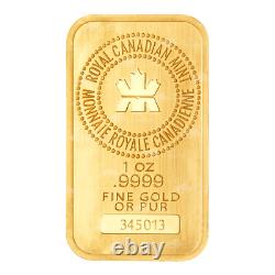 Barre d'or Old Style de 1 oz de la Monnaie royale canadienne