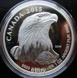 Brève Nouvelle! Canada 2015 Fine Silver Fractional Set Aigle Chauve Avec Boîte En Bois