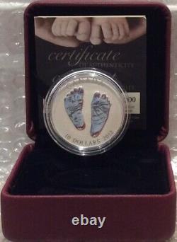 Cadeau Bébé 2012 Bienvenue Dans Le Monde Argent Pur 10 $ 1/2oz Pieds De Bébé Coin Canada