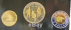 Canada 2012 Guerre De 1812 Silver Dollar 99,99% Argent Pur 8 Coin Proof Set + Gold