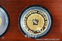 Canada 2012 Le Queens Jubilé De Diamant Monnaie Royale Canadienne D'or 3-monnaie Pièce D'or