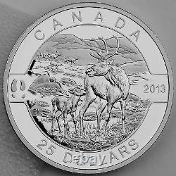 Canada 2013 25 $ Caribou 1 Oz. Pièce D'épreuve D'argent Pur O Canada Série #4