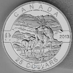 Canada 2013 25 $ Caribou 1 Oz. Pièce D'épreuve D'argent Pur O Canada Série #4
