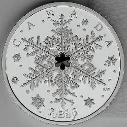 Canada 2013 D'hiver Flocon De Neige 1 Oz Pure Silver 20 $ Proof Coin, Crystal Swarovski