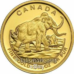 Canada 2014 Mammouth Laineux Préhistorique $ 5 1/10 Oz Pur Preuve D'or Ngc Pf70 Uc Er