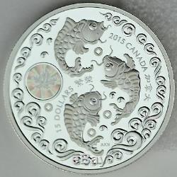 Canada 2015 15 $ Maple De Prospérité 1 Oz 99,99% Argent Pur Hologram Proof Coin