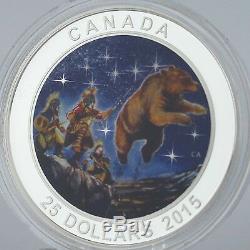 Canada 2015 25 $ Great Ascent Pure Silver Glow-in-the-dark Proof Coin Couleur # 3