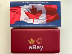 Canada 2015, Feuille D'érable En Argent Fin Fractional Set 5 Pièces De La Monnaie Royale Canadienne