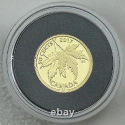 Canada 2017 La Feuille D'érable En Argent 1/25 Onces. L'or Pur 50-cents Proof Coin