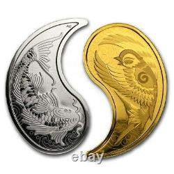 Canada 2019 200$ Yin Et Yang Sparrow Et Koi Fish Pièce D’or Monnaie Royale Canadienne