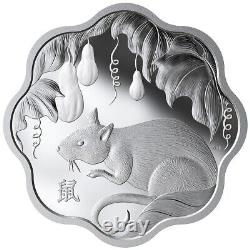 Canada 2020 Pièce d'argent fin $15 Lune de Lotus Année du Rat