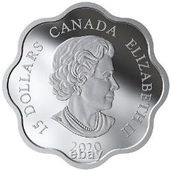 Canada 2020 Pièce d'argent fin $15 Lune de Lotus Année du Rat