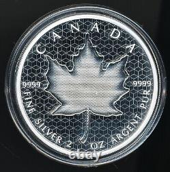 Canada 2020 Pml Pulsatting Maple Leaf 2 Oz. 9999 Argent Proof 10 $ Avec Ogp 244/3000