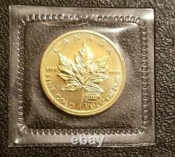 Canada Gold Maple Leaf 1/10 Oz 5 $ Bu-1999.9999 Amende