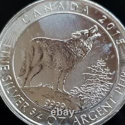 Canada pièce de faune LOUP en argent brillant non circulé LOT RCM