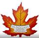 Canadian Maple Colored Autumn Shaped 1 Oz. 9999 Pièce D'argent Ogp 2016