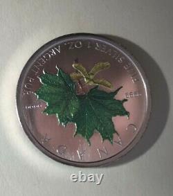 Couleur Canadienne 5 $ 1 Oz D'argent 2001 Automne, 2002 Printemps, 2003 Été, 2004 Hiver