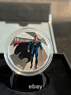 Découverte rare 1 oz. Feuille d'érable en argent 999 BU 2016 Batman v Superman Dawn of Justice OGP