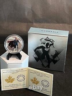 Découverte rare 1 oz. Feuille d'érable en argent 999 BU 2016 Batman v Superman Dawn of Justice OGP