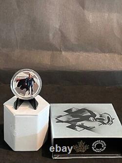 Découverte rare 1 oz. Feuille d'érable en argent 999 BU 2016 Batman v Superman Dawn of Justice OGP