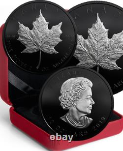 Édition Spéciale Silver Maple Leaf 2019 10 $ 2oz Ag Proof Blackrhodium Coin Canada