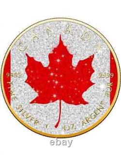 Édition du Drapeau du Canada Maple Leaf Diamond 2024 1 once de pièce en argent